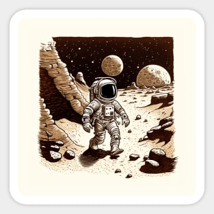 Astronaut Exploring the Unknown Sticker